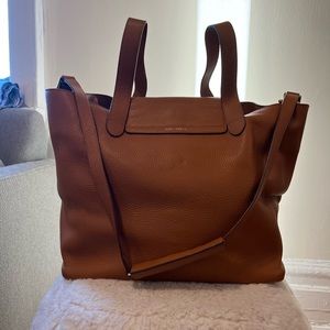 Meli Melo Thela tan leather tote bag